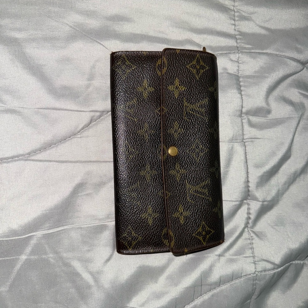Louis Vuitton Monogram Wallet in Brown and Gold
